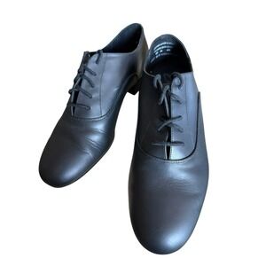 Capezio Men Shoes Dance 10 M Standard Oxford A8 Black Leather Lace Up Light Use